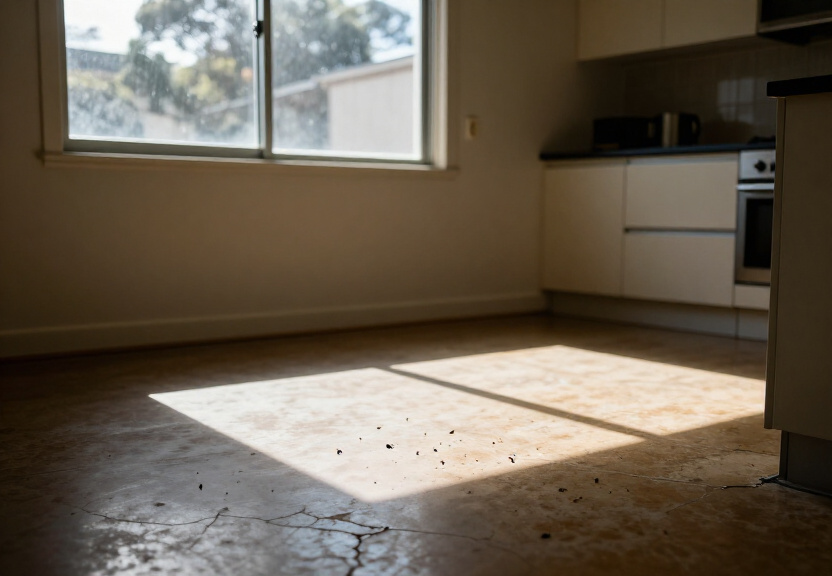 Cockroach infestation in a Castlecrag bathroom before treatment